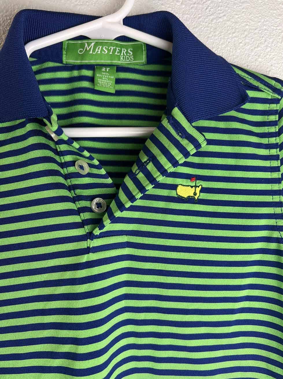 The Masters Green Navy Child Polo (2T)