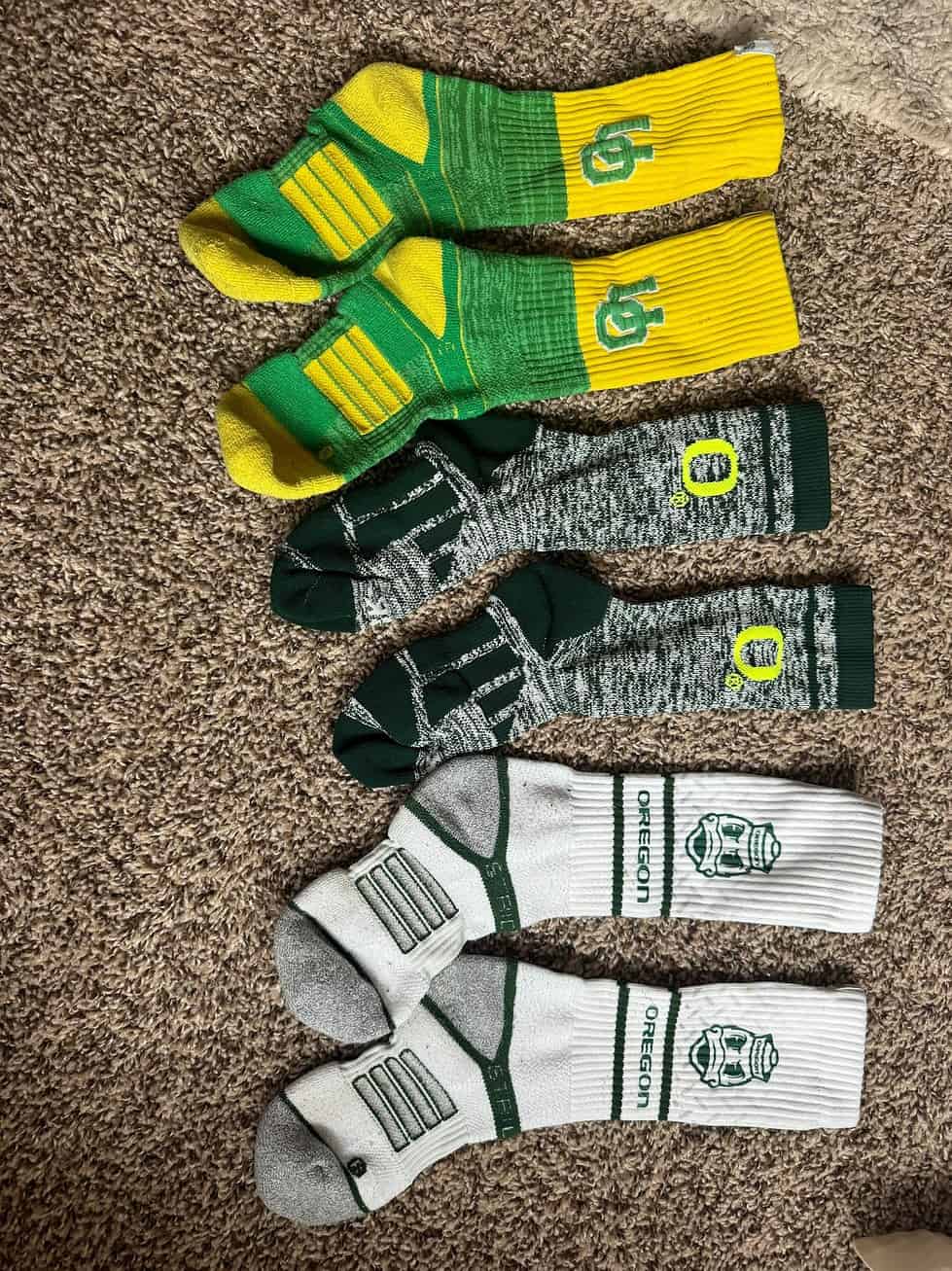 3 Pairs University Of Oregon Socks, OSFM, NEW