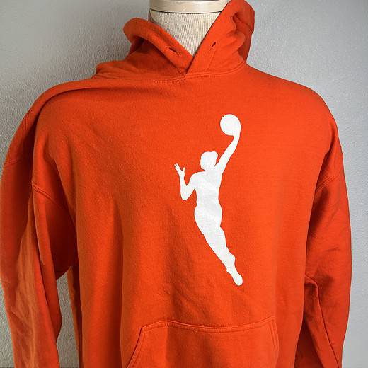 Iconic WNBA Orange Logo Hoodie - Large