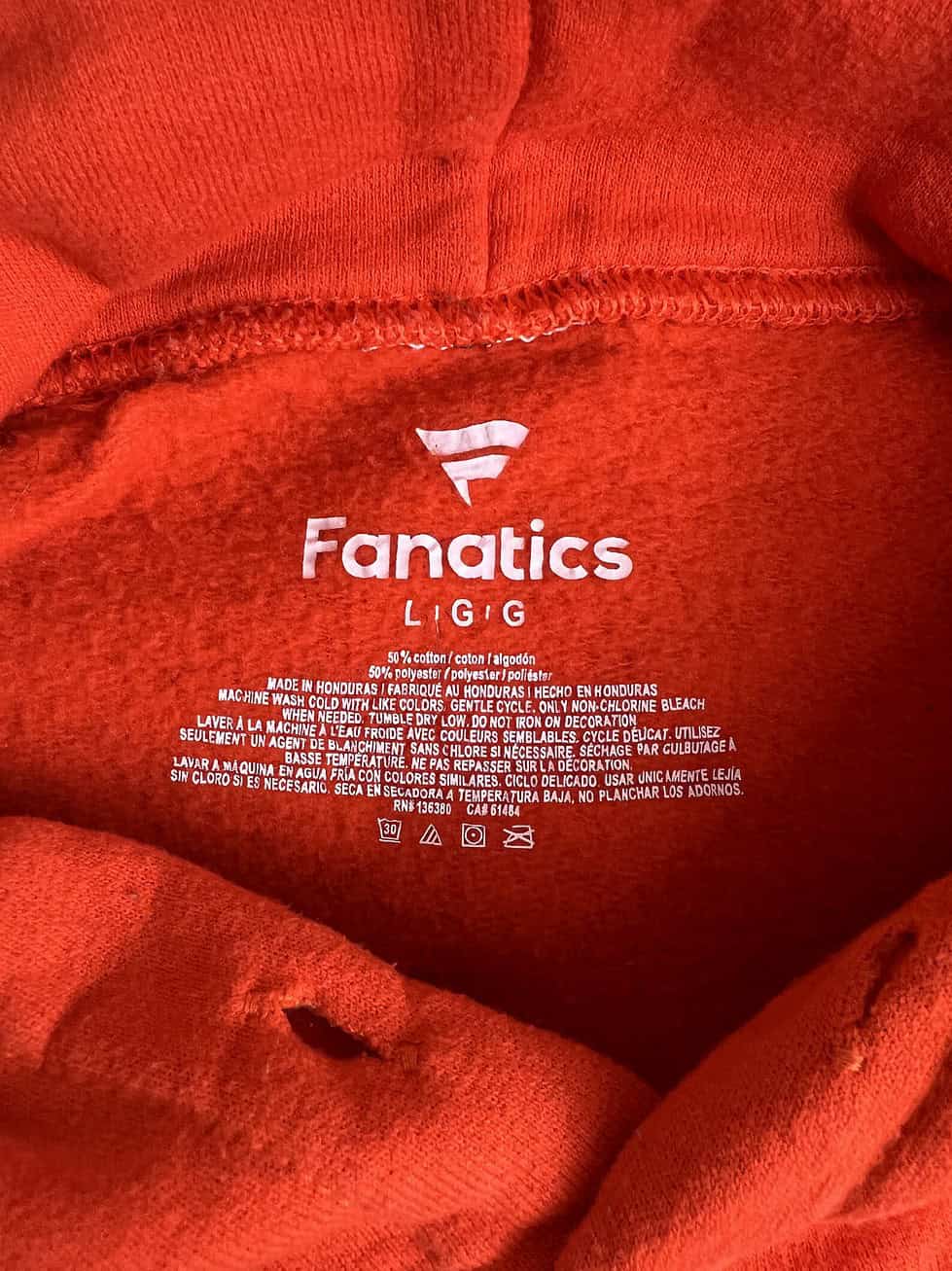 Iconic WNBA Orange Logo Hoodie - Large - Image 3