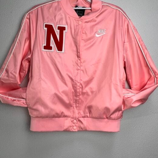 Nebraska Nike Satin Pink Jacket: Husker Chic