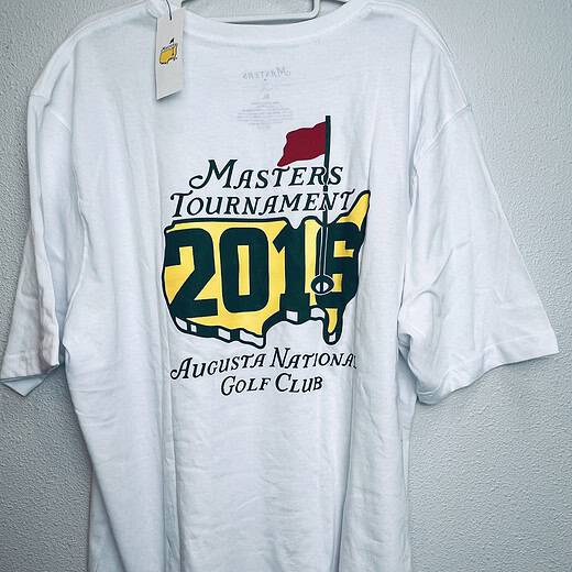 Back view of Masters Tournament 2016 white t-shirt