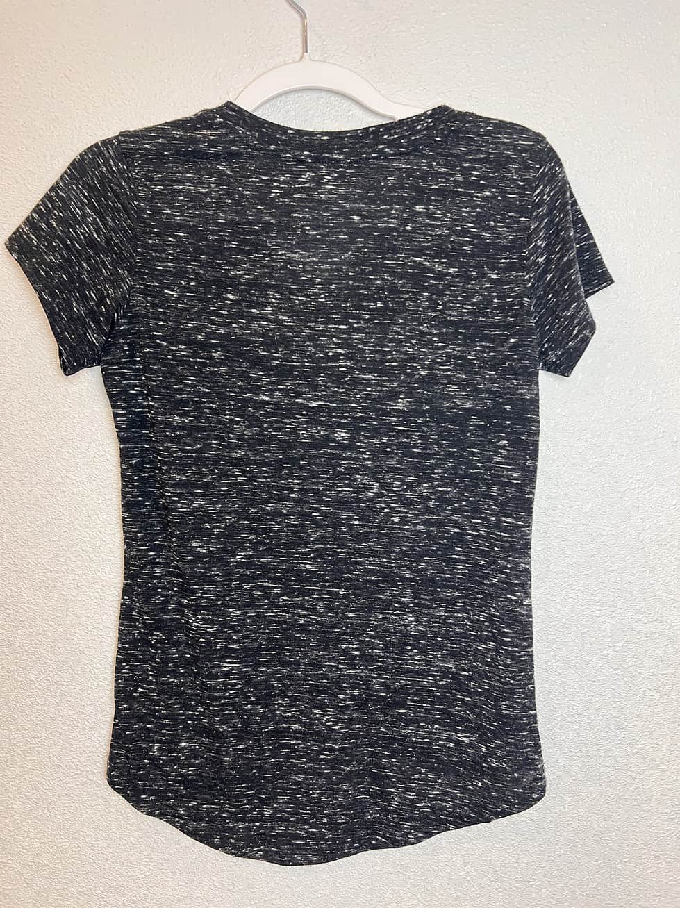 Back view of Oregon State Beavers tee, highlighting the heathered black fabric and relaxed fit.