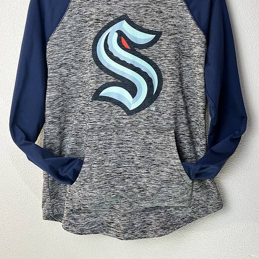 Seattle Kraken hoodie featuring the early "S" logo with ™.