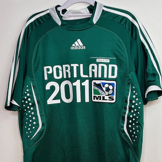 Front of Adidas Portland Timbers 2011 MLS announcement jersey