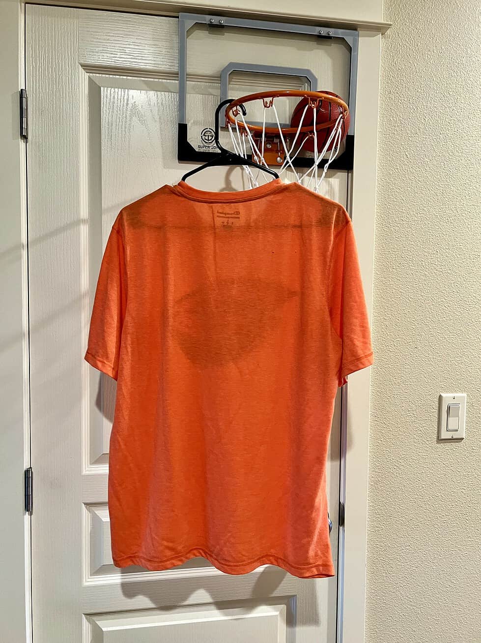 Back view of an orange Oregon State Beavers T-shirt by Champion, Adult Large.