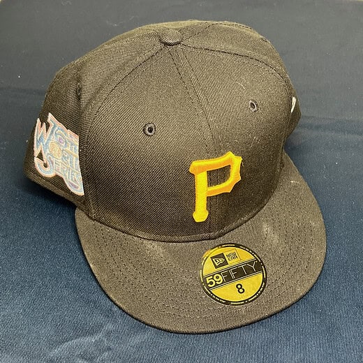 Pittsburgh Pirates 59FIFTY World Series hat with yellow P logo, size 8