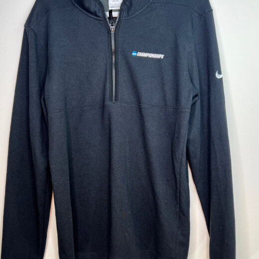 Nike NCAA Championships black quarter-zip with logo on chest, size Small
