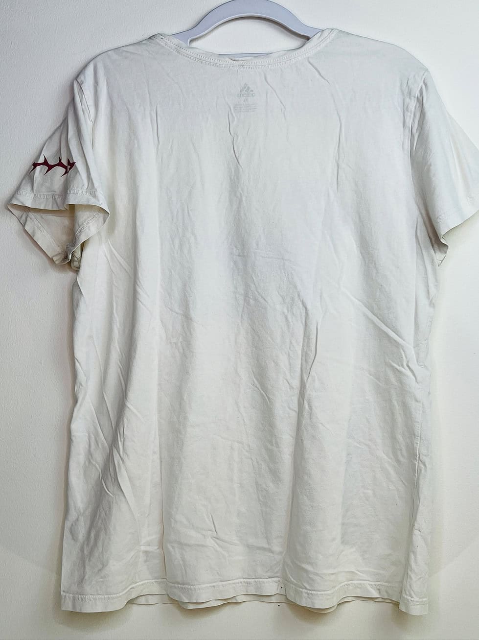 Back view of white Rose City FC Adidas t-shirt