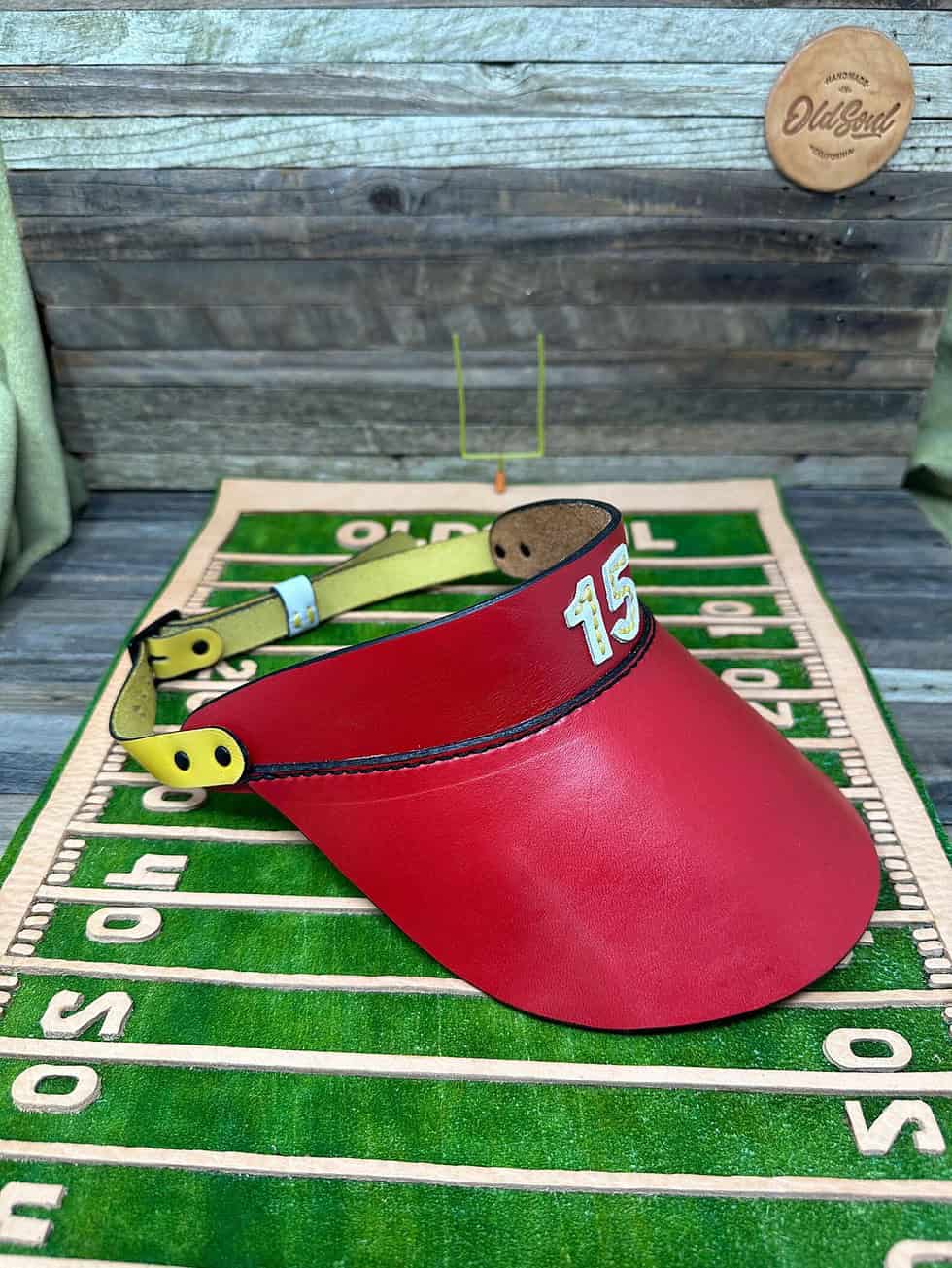 Patrick Mahomes inspired leather visor - Image 2