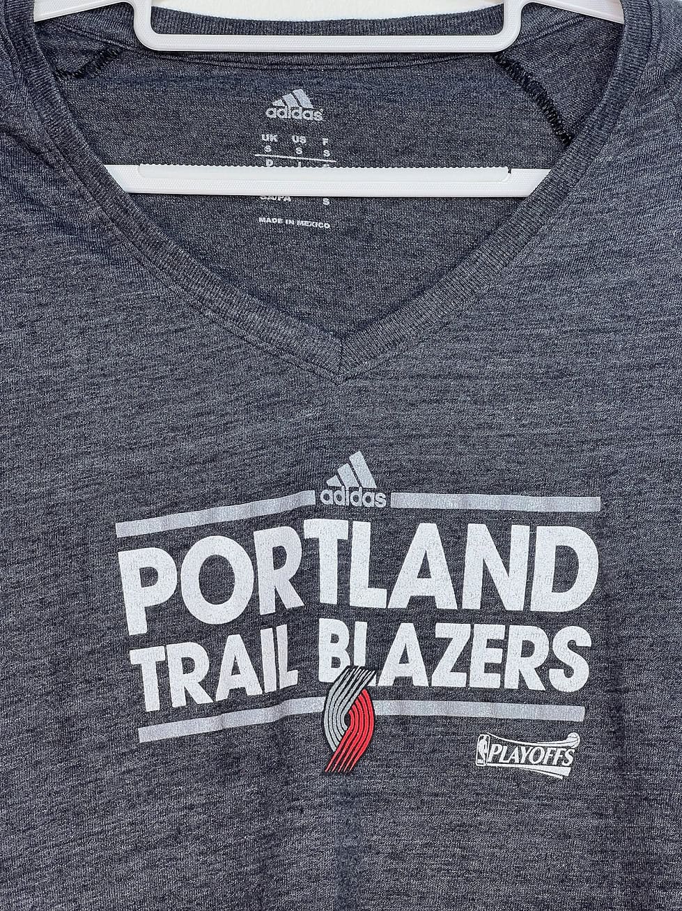 Portland Trail Blazers Playoffs V-Neck Tee - Women’s Small - Image 3