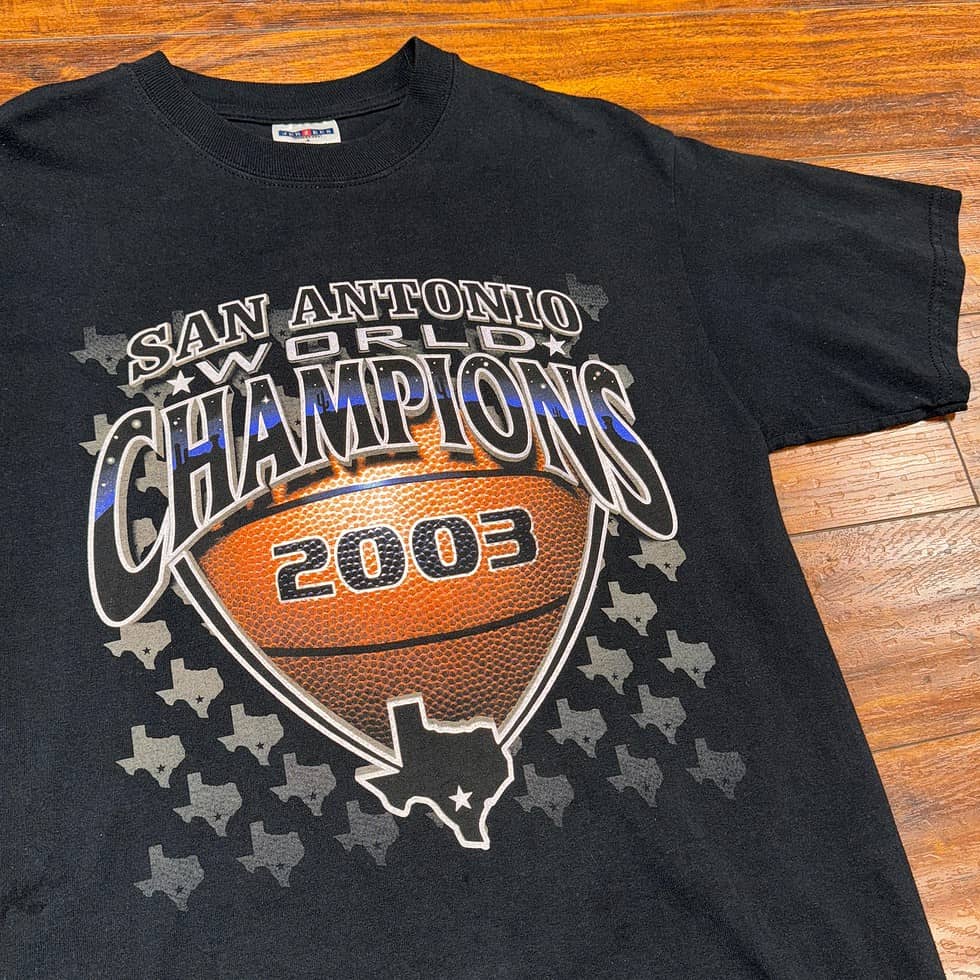 Jerzees 2003 San Antonio Spurs Champs Tee Sz M - Image 2