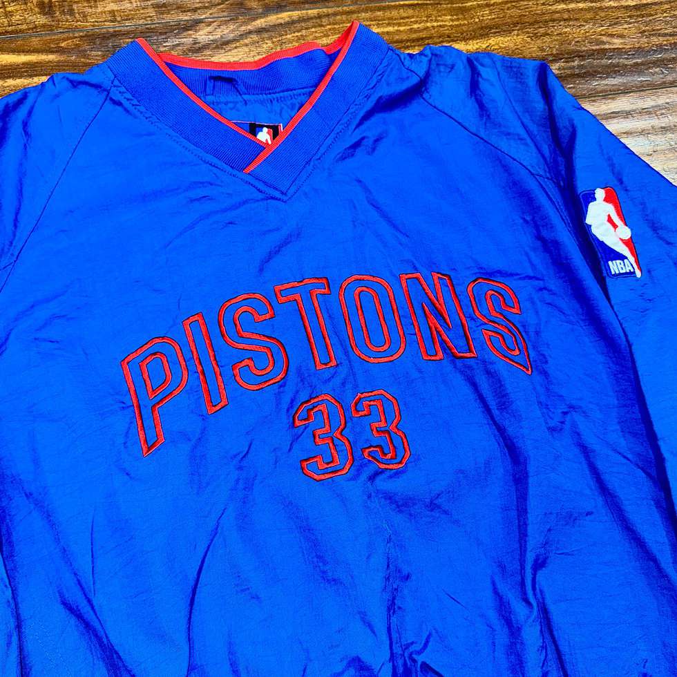 Pro Player Detroit Pistons Grant Hill Windbreaker Sz L - Image 2