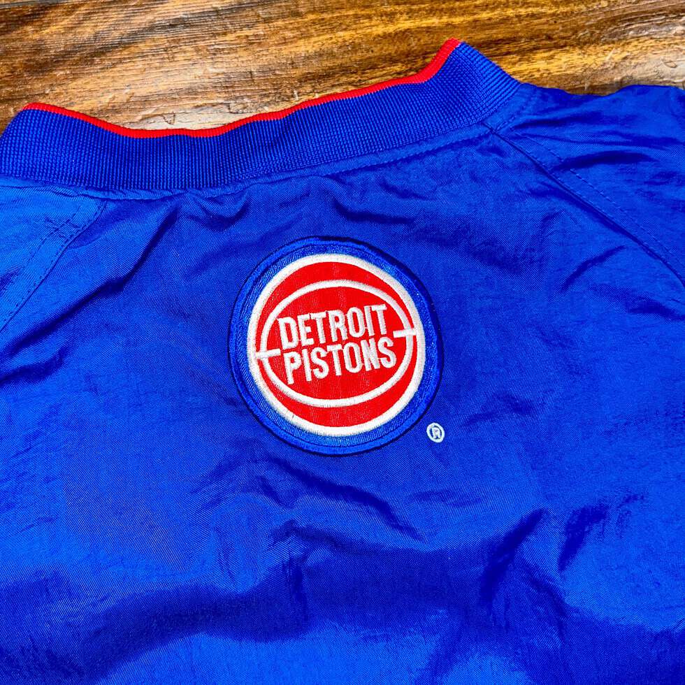 Pro Player Detroit Pistons Grant Hill Windbreaker Sz L - Image 7