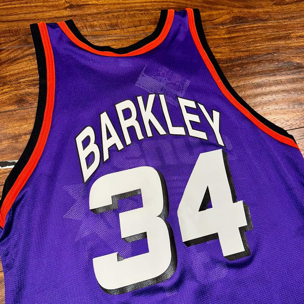 Champion Phoenix Suns Charles Barkley Jersey Sz L - Image 5