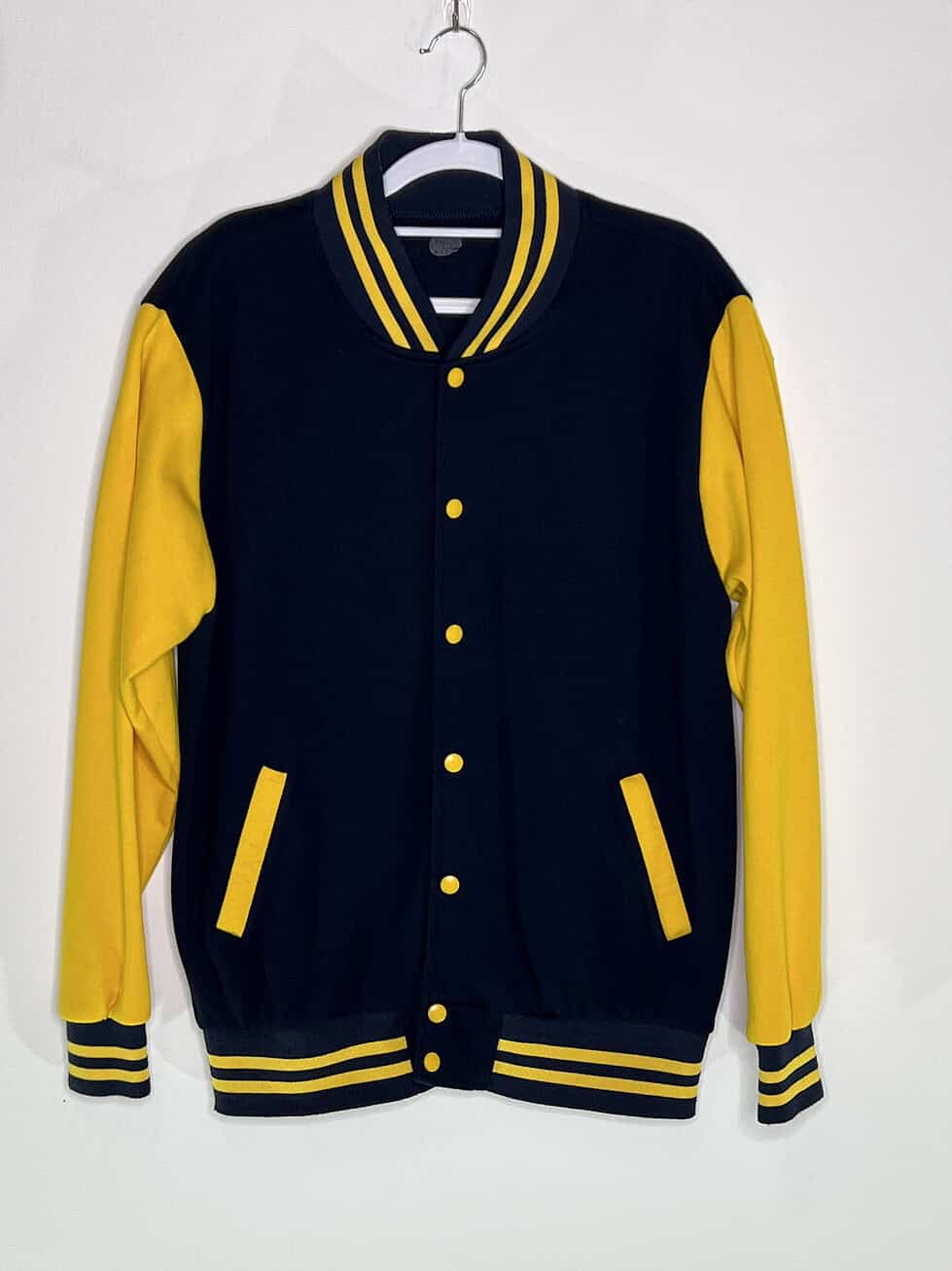 Navy & Yellow Varsity Jacket – Michigan-Inspired Style