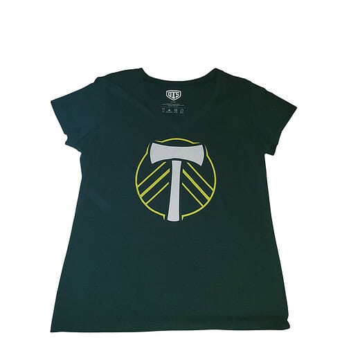 Portland Timbers Womens T-Shirt Green XL Cotton Casual Logo Tee