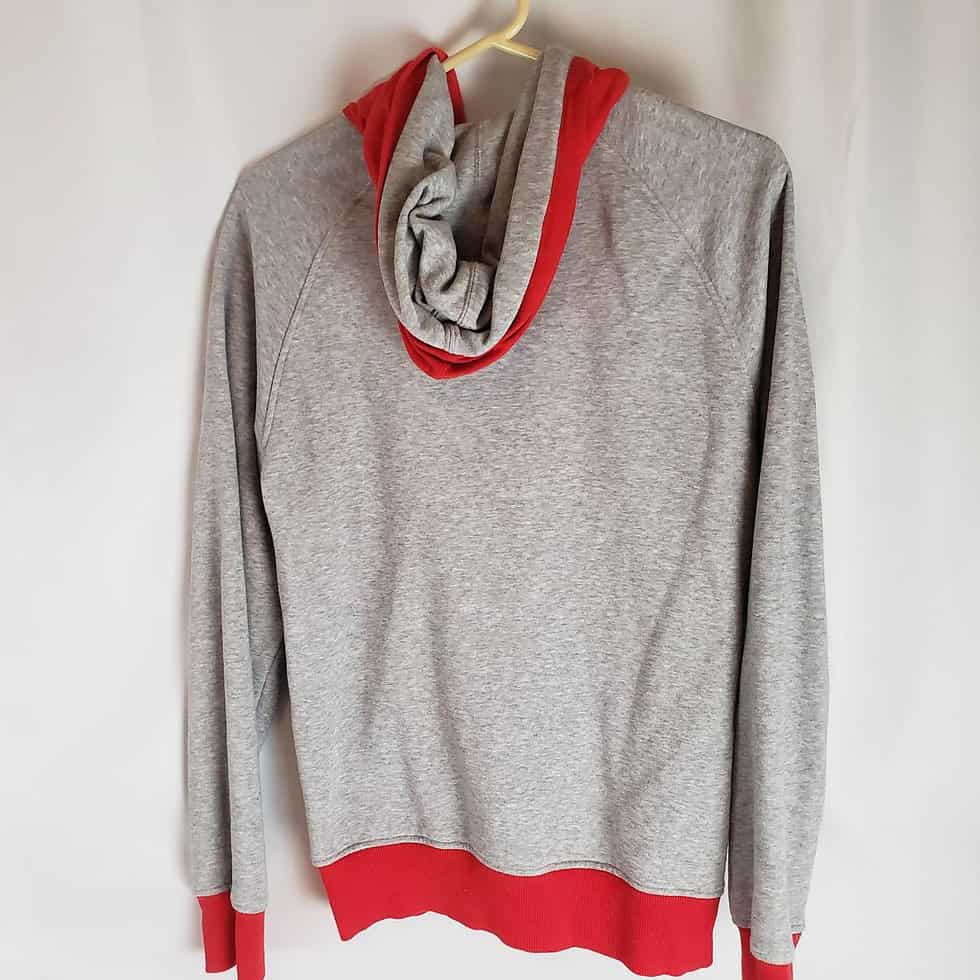 Adidas Portland Trail Blazers Mens Gray Red Full Zip Hoodie | NBA Sportswear - Image 2