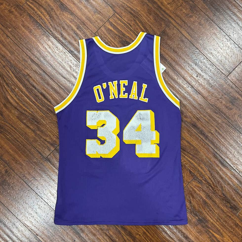 Champion 90’s Lakers Shaq Jersey Sz L - Image 3