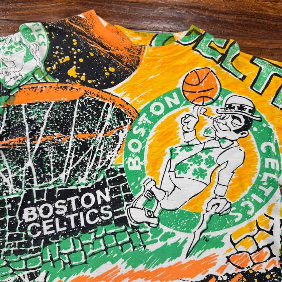 Magic Johnson AOP Boston Celtics Tee Sz M - Image 2