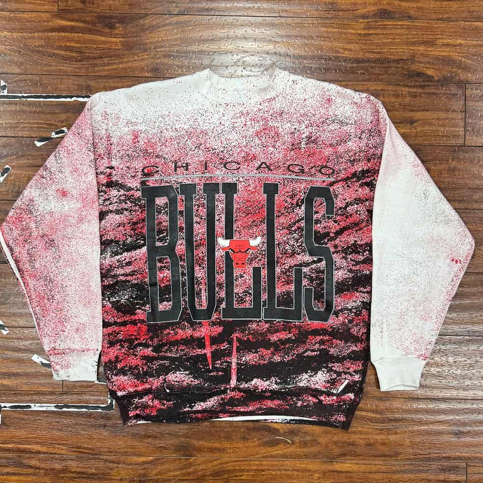 Tultex Chicago Bulls Splatter Crew Sz L
