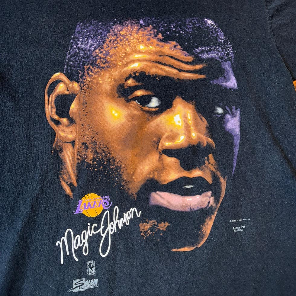 SS Lakers Magic Big Face Tee Sz XL - Image 2