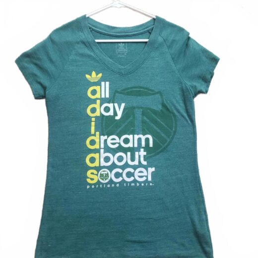 Adidas Portland Timbers Women's V-Neck Tee - All Day I Dream About Soccer