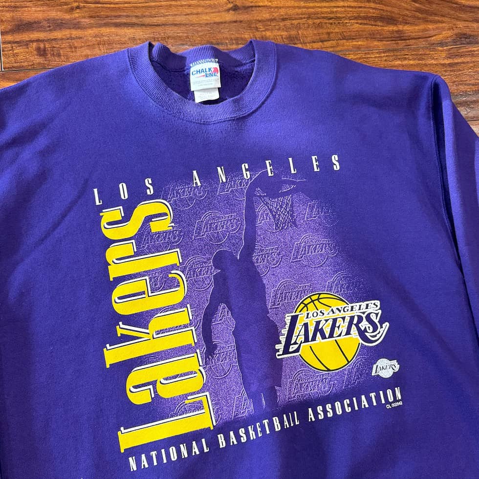 Chalk Line Los Angeles Lakers Crew Sz XL - Image 2