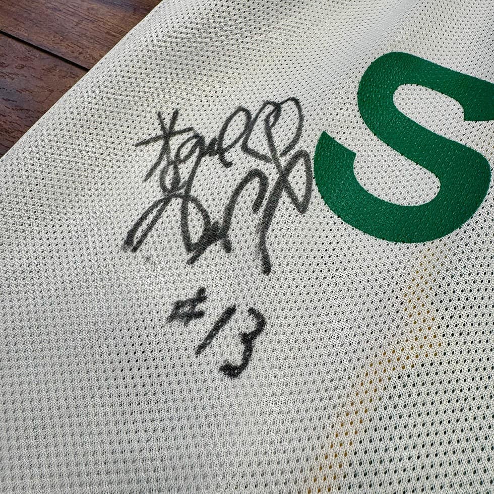 Champion 90's Sonics Autographed Kendall Gill Jersey Sz M - Image 3