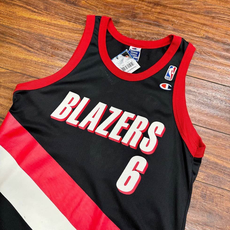 Champion 90's Blazers Bonzi Wells Jersey Sz M - Image 2