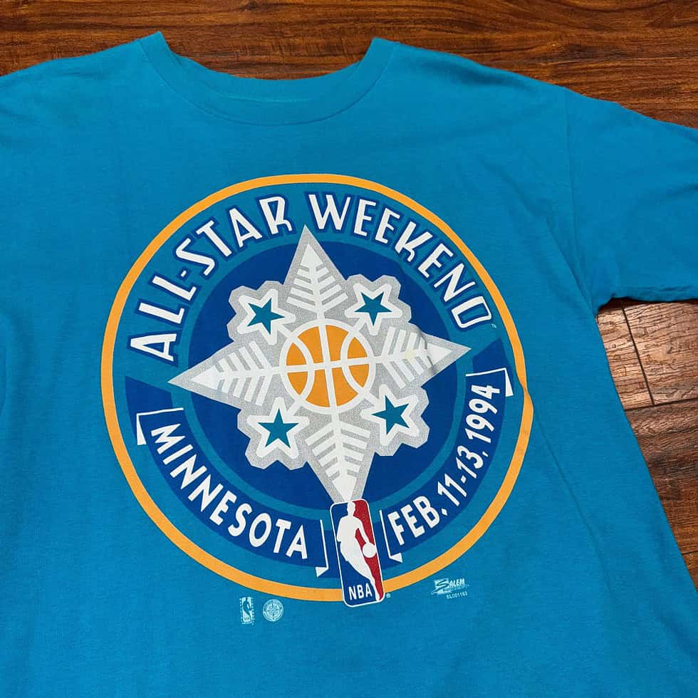 Salem Sportswesr 1994 Minnesota NBA All Star Tee Sz L - Image 2