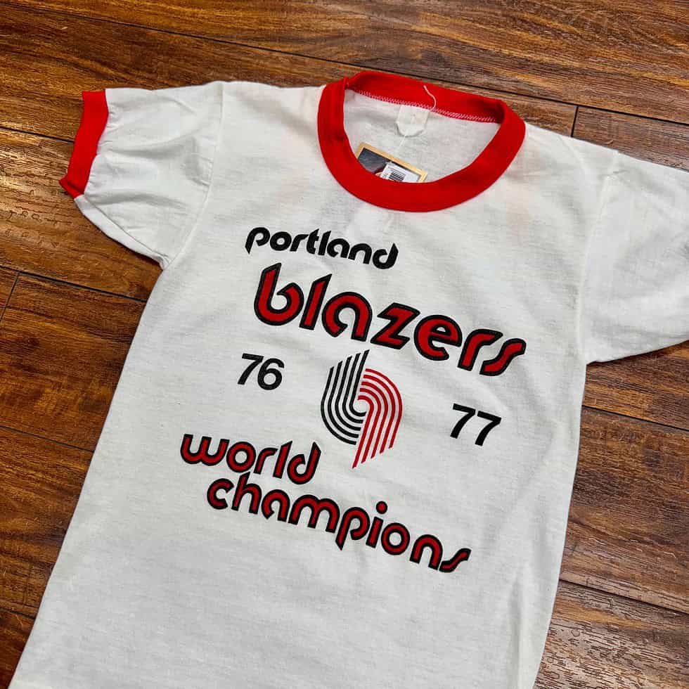 Sportswear Blazers 1976-77 World Champs Ringer Tee Youth L - Image 2