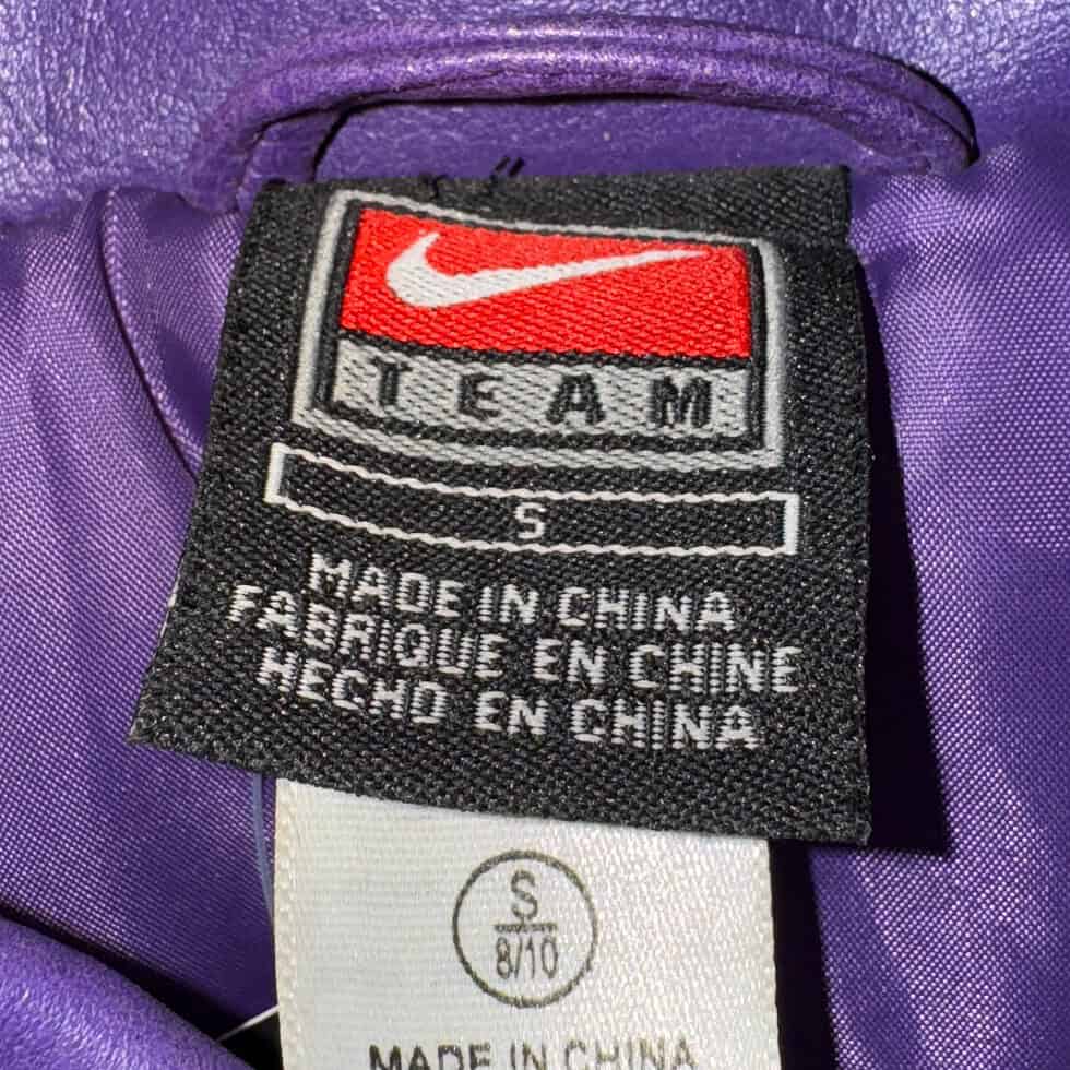Nike 00's Los Angeles Lakers Leather Jacket Youth S - Image 3