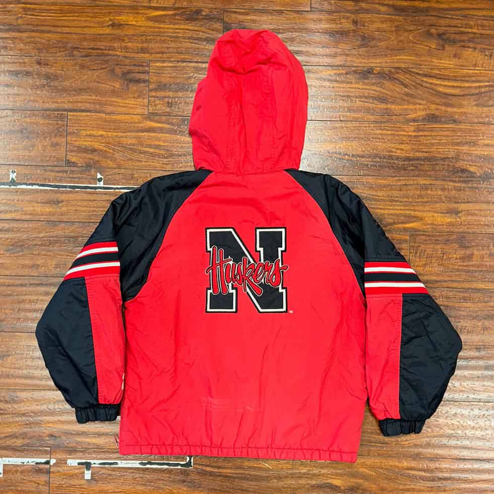 Starter Nebraska Huskers Puffer Jacket Sz YL - Image 6