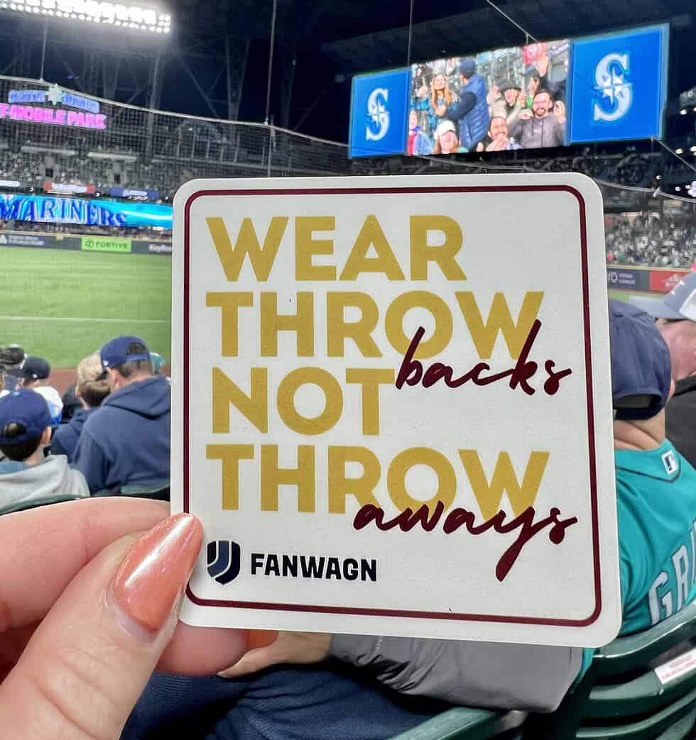 Sticker: Wear Throwbacks Not Throwaways