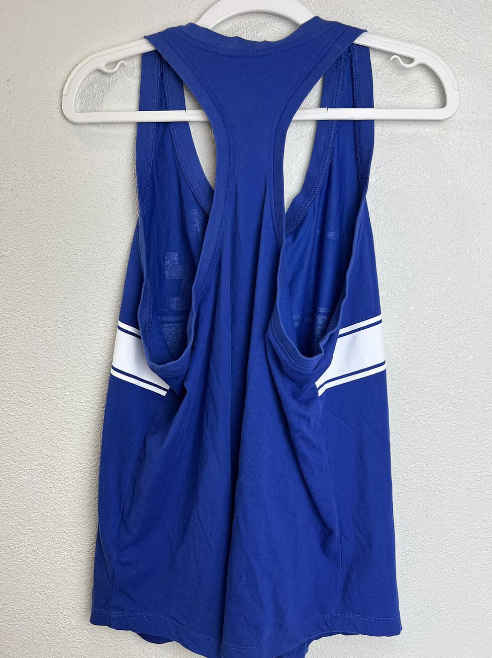 Back view of Los Angeles Dodgers Nike Dri-FIT racerback tank top.