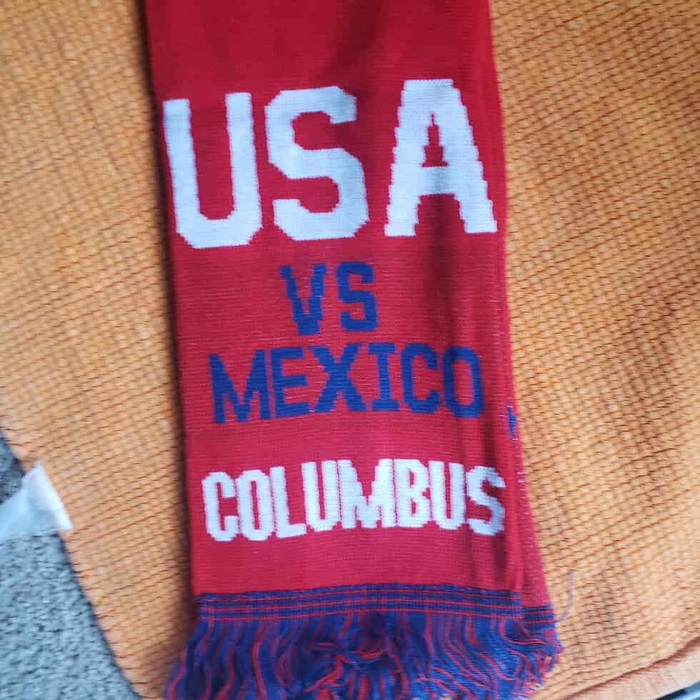 NEW 2013 USMNT US Soccer Scarf USA vs Mexico Columbus - Image 3