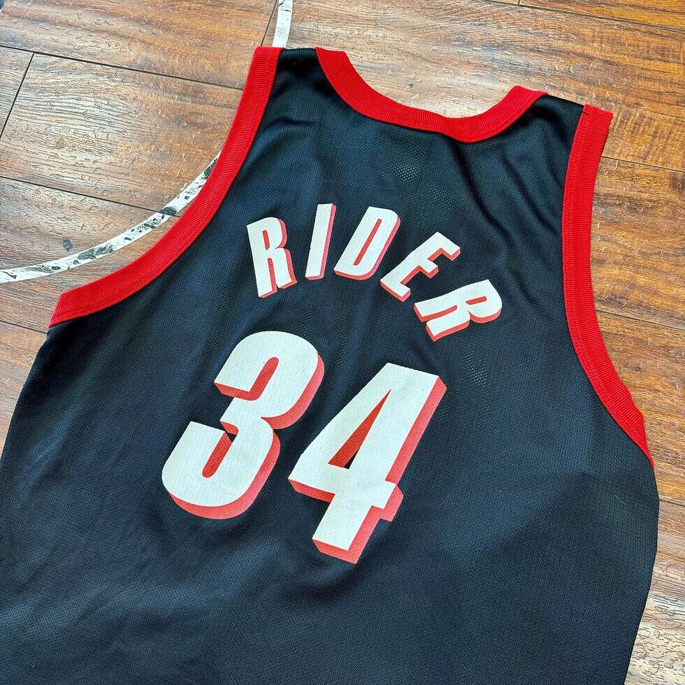 Champion 90’s Blazers JR Rider Jersey Sz M - Image 5