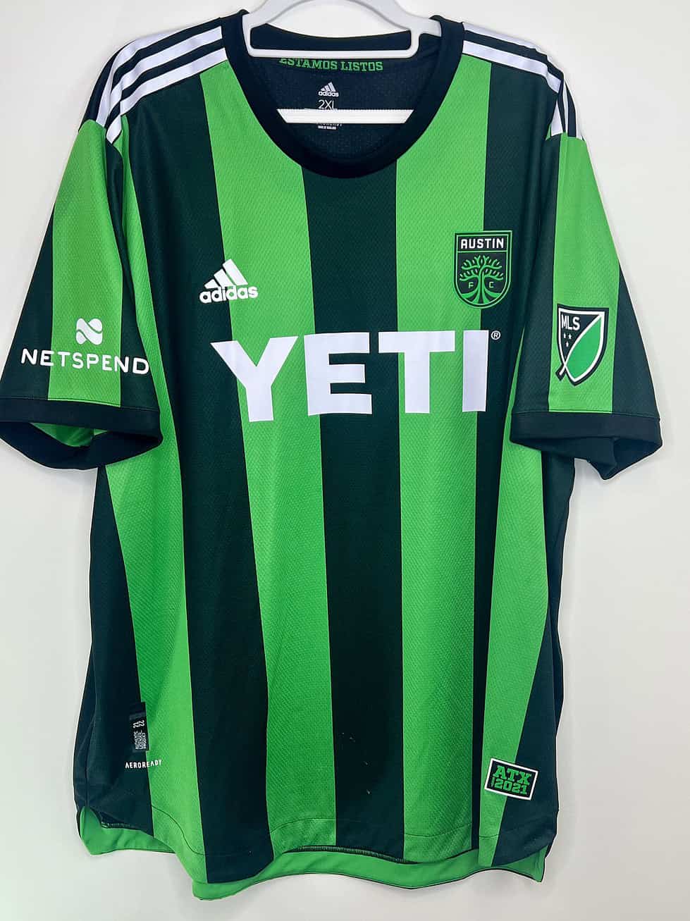 Austin FC Jersey with YETI sponsor logo