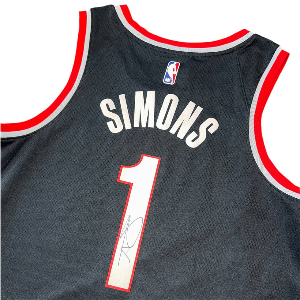 NWOT Signed Portland Trail Blazers Ant Simons Jersey Sz L - Image 6