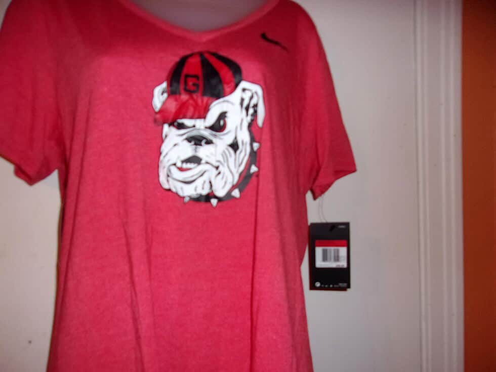 Nike Womens Large Georgia Logo T-Shirt - Image 3