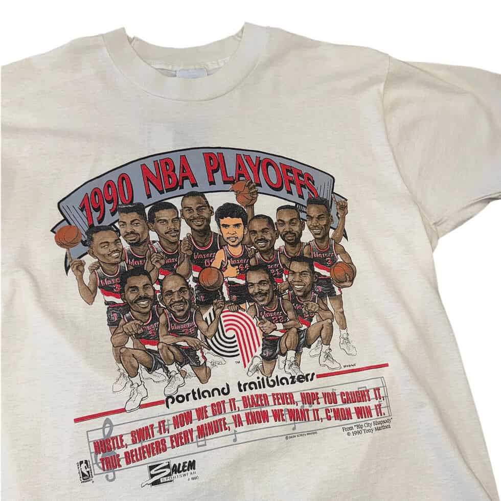 Salem Sportswear 90's Portland Trail Blazers Caricature Tee Sz L - Image 2