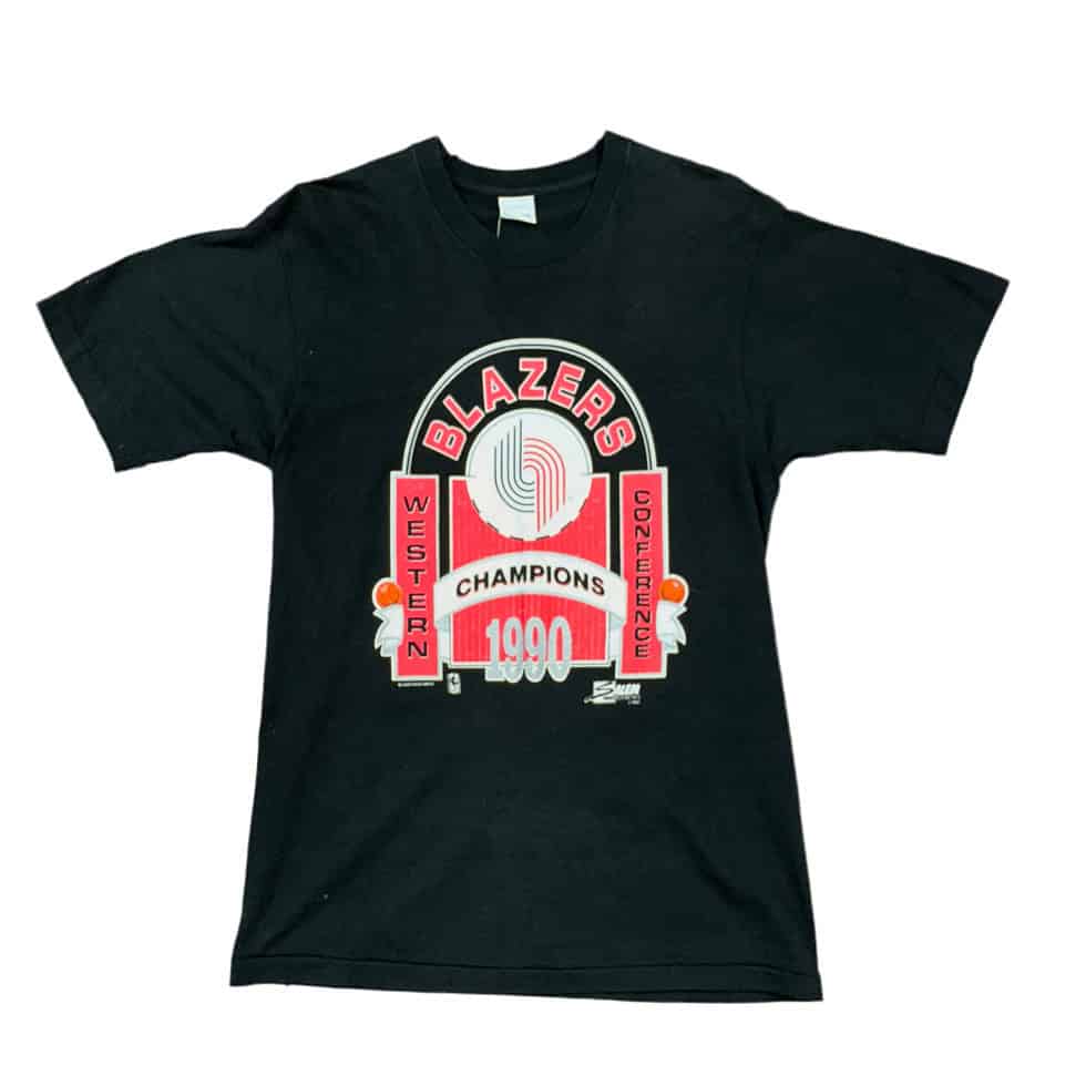 Salem Sportswear 1990 Portland Trail Blazers PinWheel WCC Tee Sz L