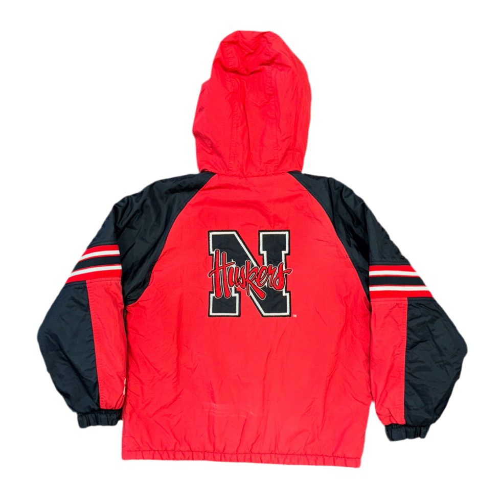 Starter Nebraska Huskers Puffer Jacket Sz YL - Image 2