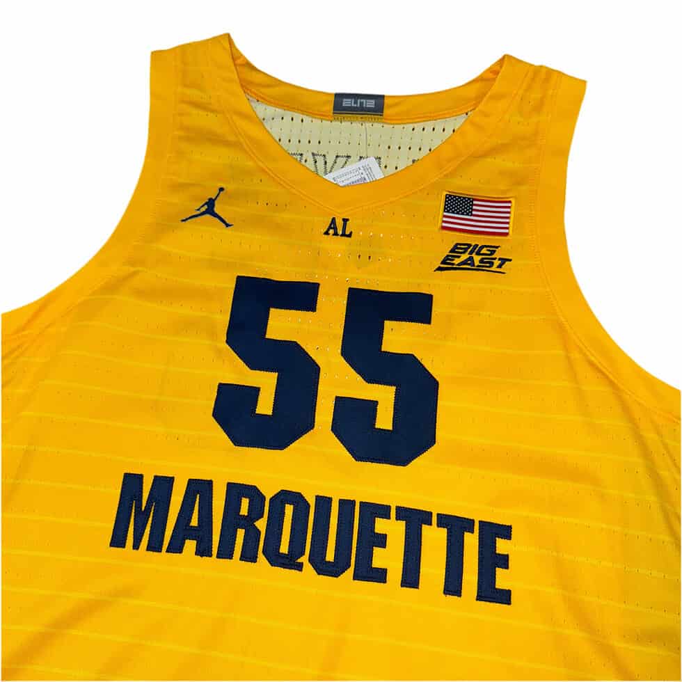 Jordan Team-Issued Yellow Marquette Jersey Sz XL + 4”Length - Image 3