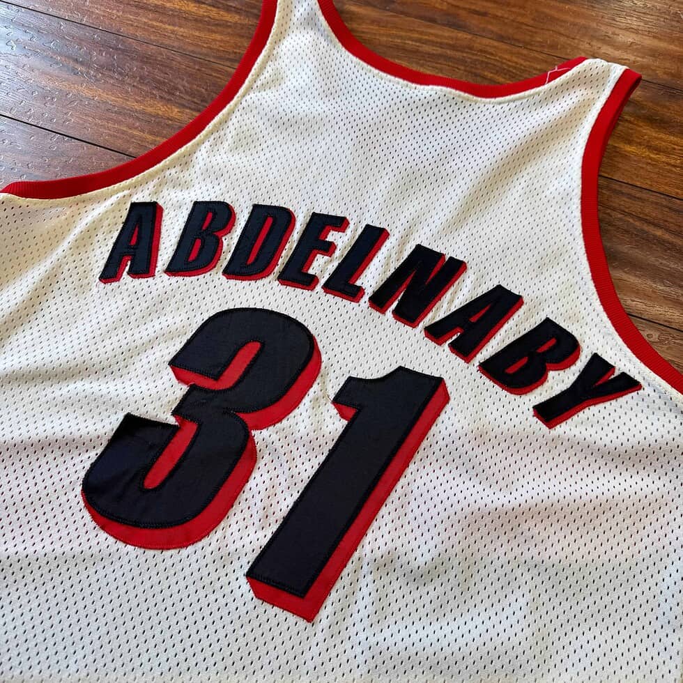 Champion 1991-92 Blazers Game Worn Alaa Abdelnaby Jersey - Image 8
