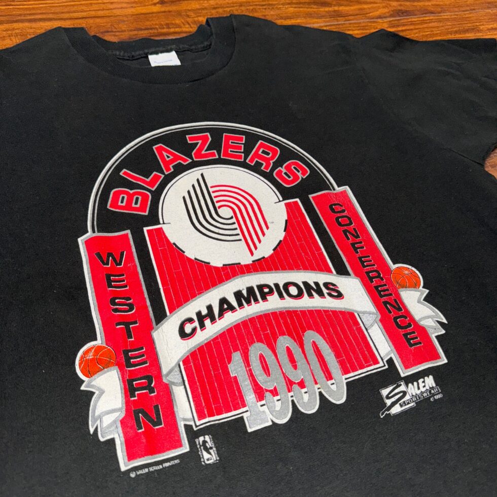Salem Sportswear 1990 WCC Portland Trail Blazers Tee Sz XL - Image 2