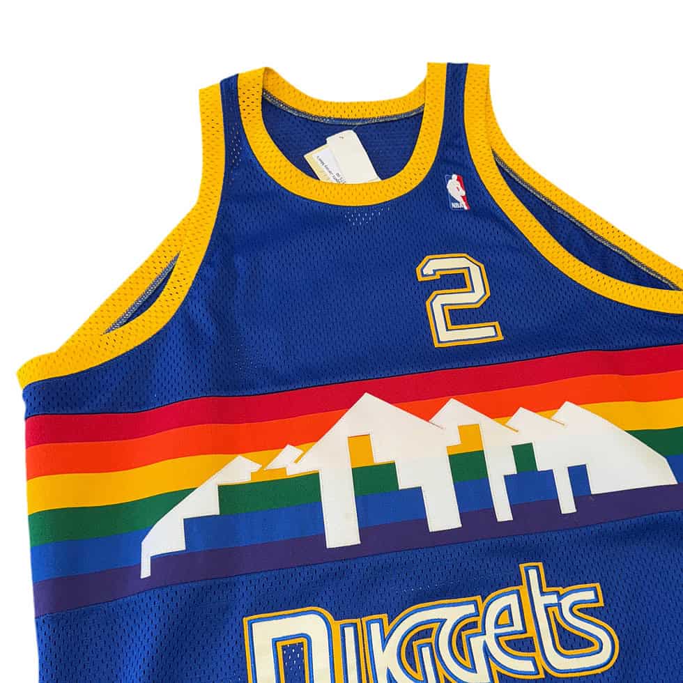 NWT Alex English Denver Nuggets Jersey Sz 2X - Image 4
