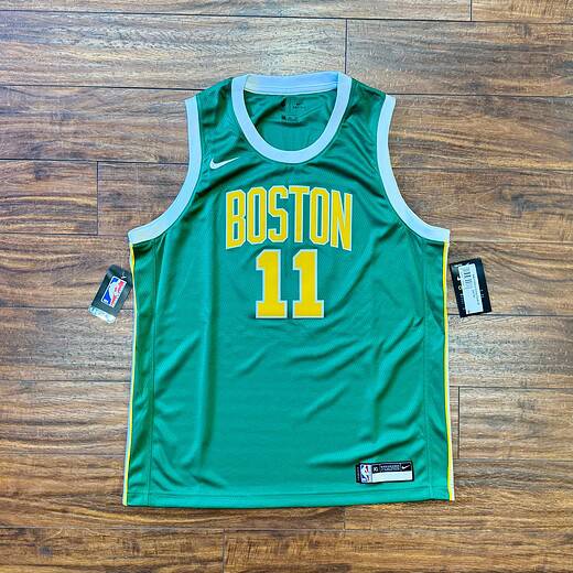 NWT Nike Boston Celtics Irving Jersey YXL Green