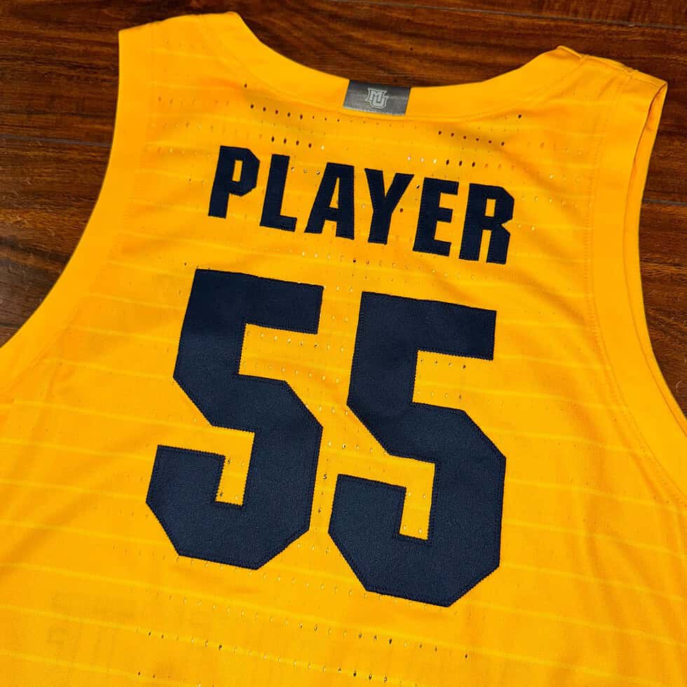 Jordan Team-Issued Yellow Marquette Jersey Sz XL + 4”Length - Image 10
